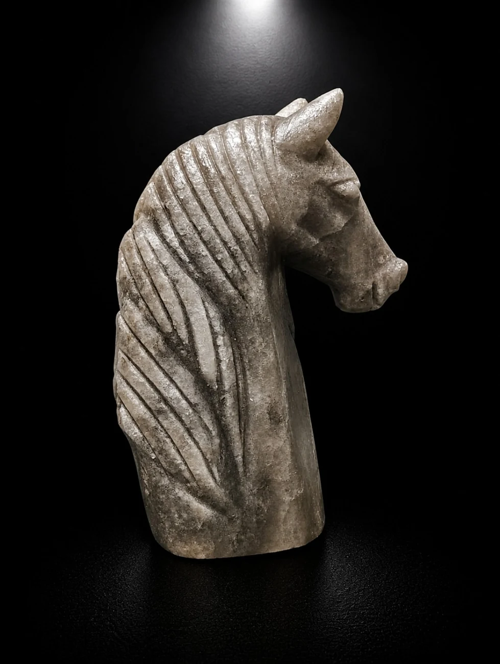 Horse head sculpture
