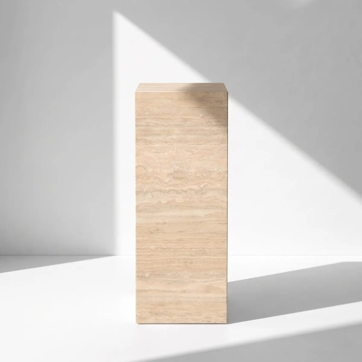 Beige Travertine Pedestal Stand