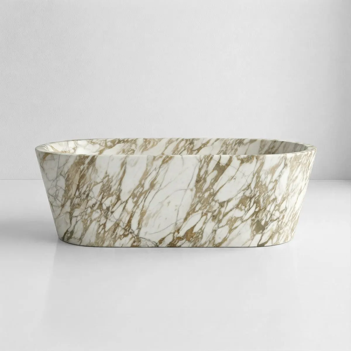 Calacatta Gold Marble Freestanding Bathtub - Tapered