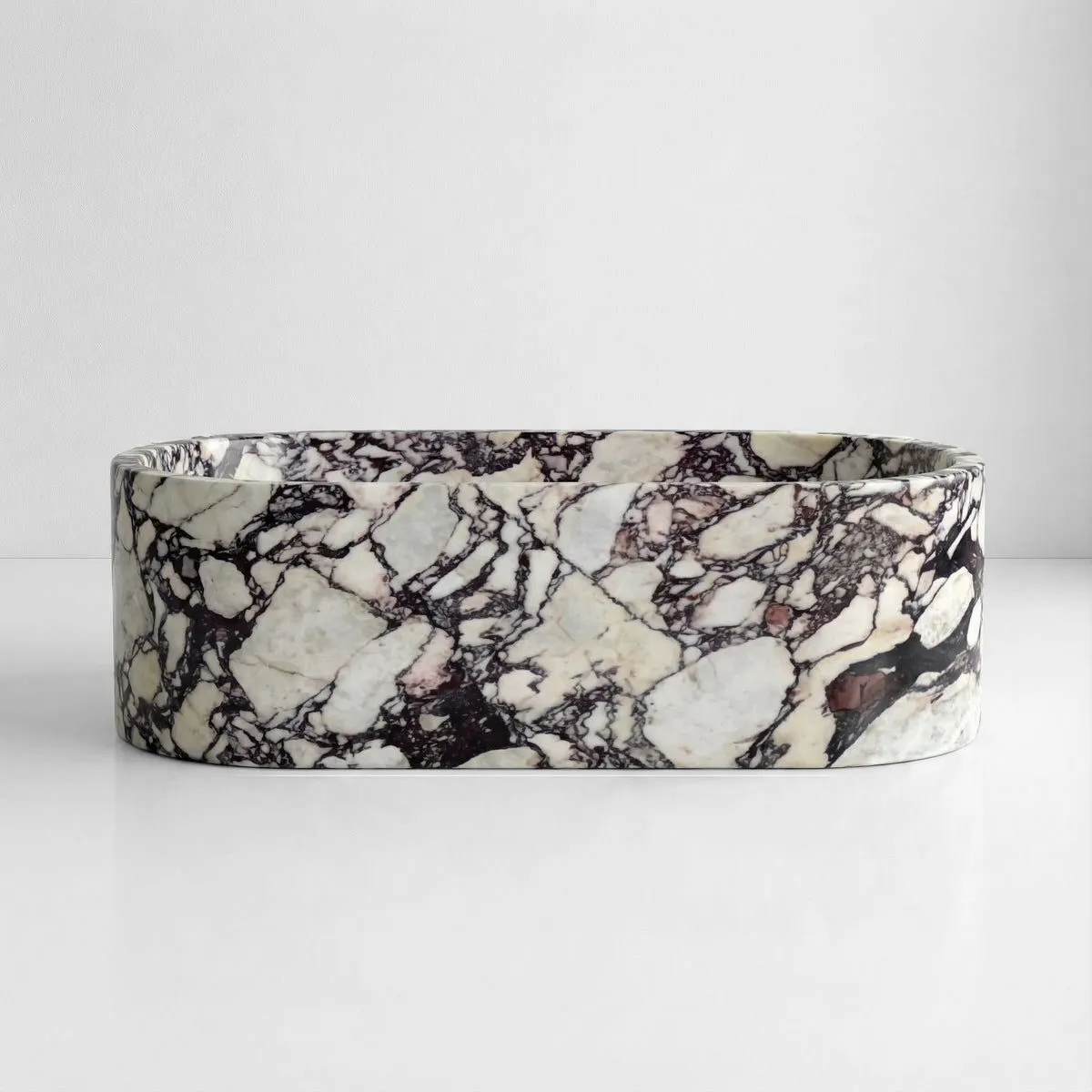 Calacatta Viola Marble Freestanding Bathtub - Elliptical