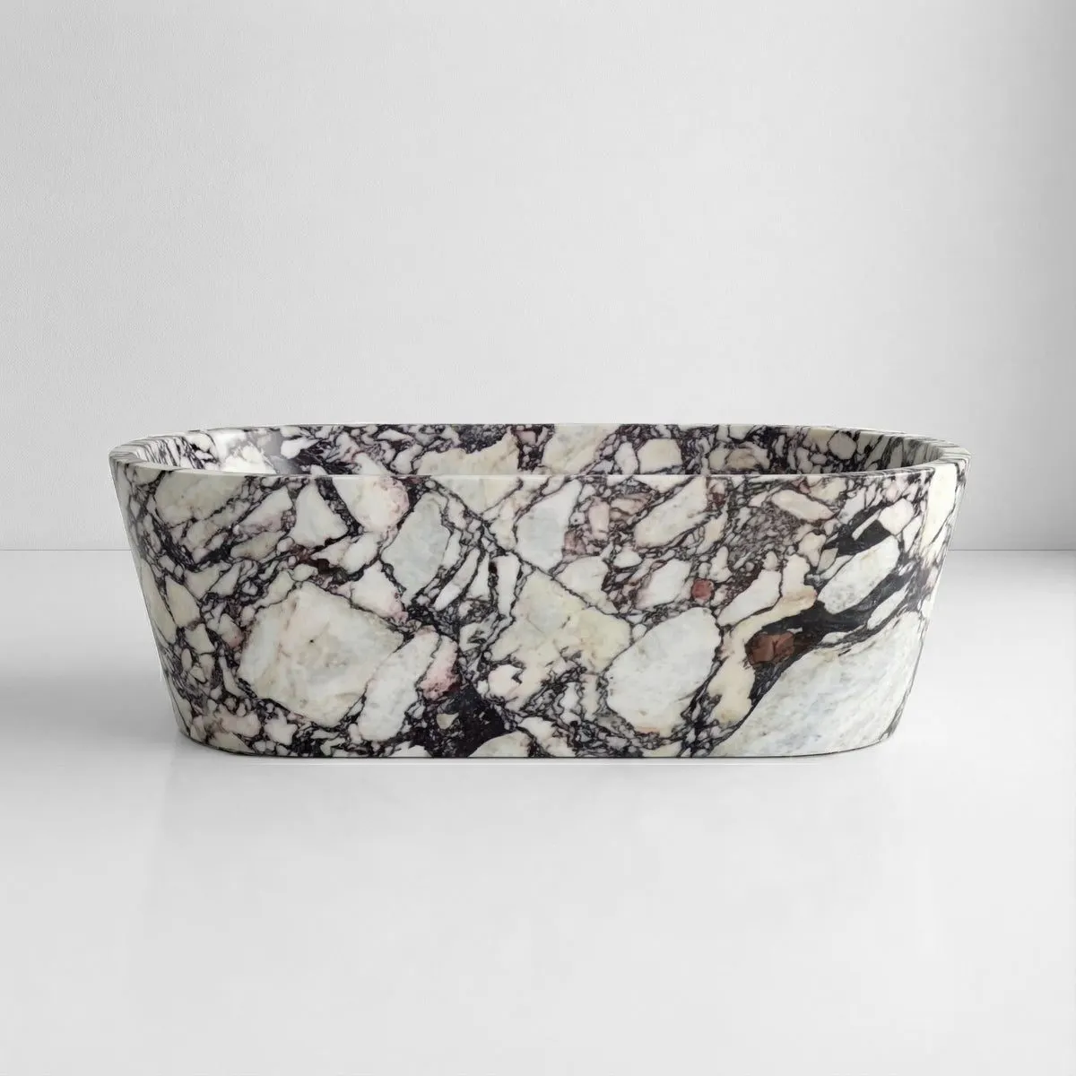 Calacatta Viola Marble Freestanding Bathtub - Tapered