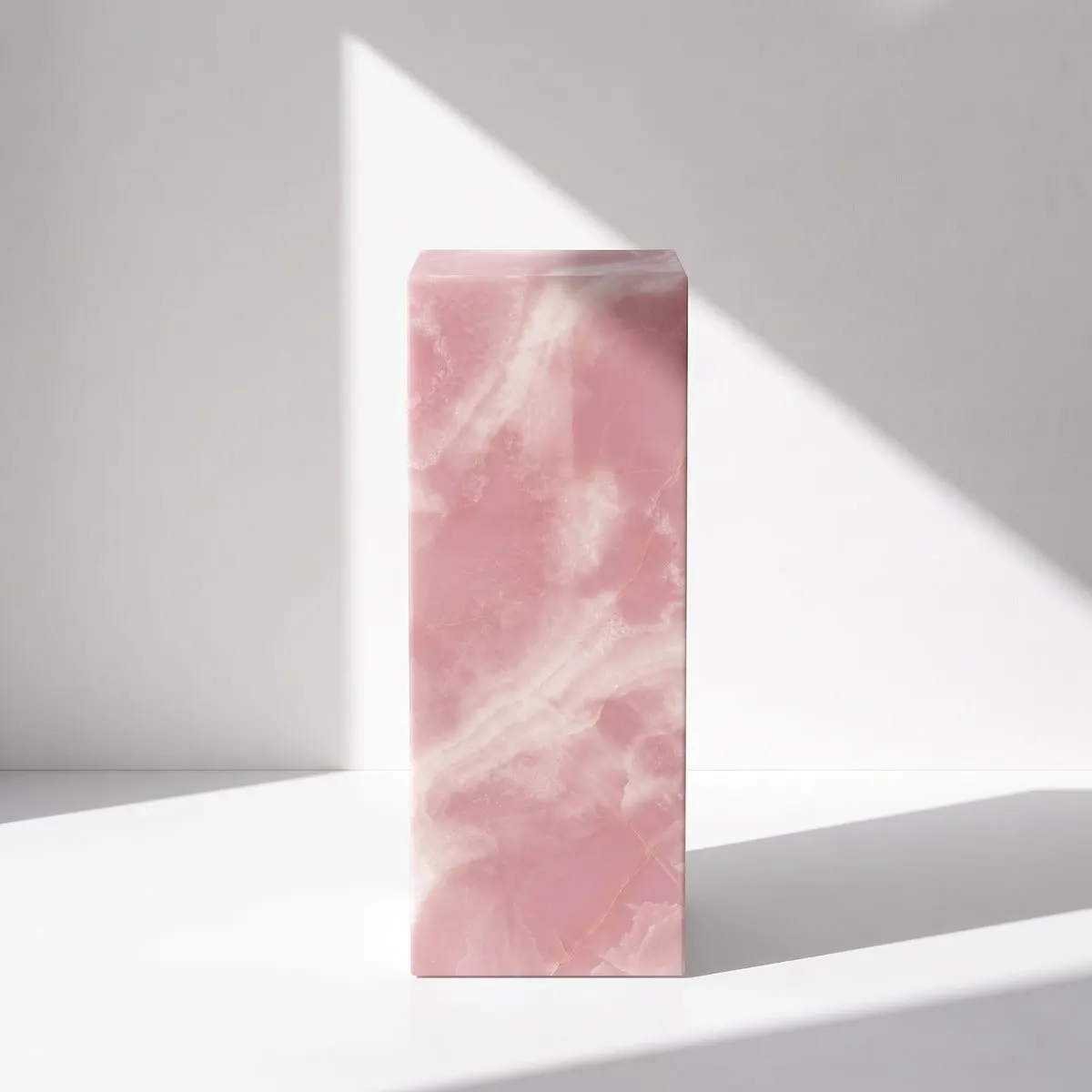 Pink Onyx Pedestal Stand