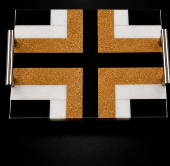 Geometric Luxe Marble Tray