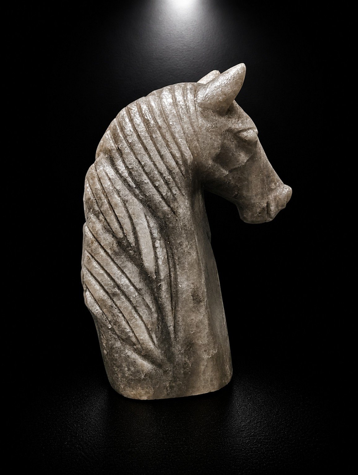 Grey Himalayan Salt Horse Head