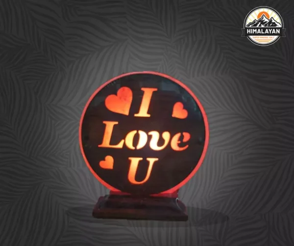 3D Wooden Love Salt Lamp