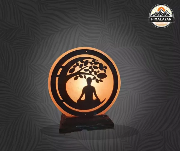 3D Wooden Yoga Salt Lamp