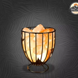 Himalayan Iron Basket Salt Lamp D5