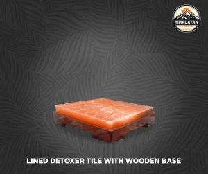 Lined Square Detoxer Salt Wooden Base