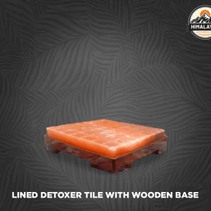 Lined Square Detoxer Salt Wooden Base