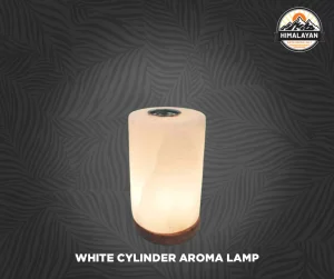 White Cylinder Aroma Salt Lamp