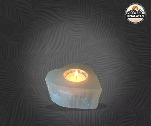 White Heart Candle Holder