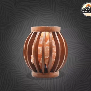 Wooden Basket Salt Lamp D4
