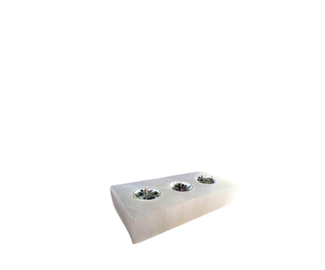 3 Hole White Candle Holder