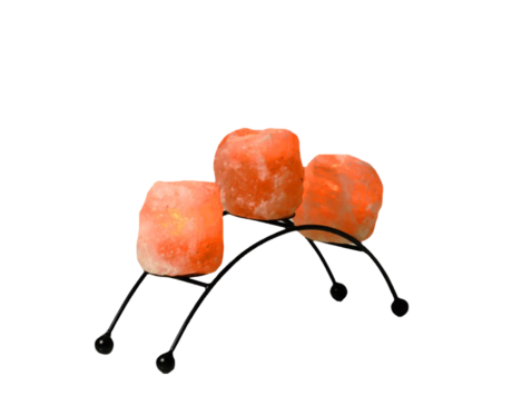 3 Natural Candle Holder With Iron Stand