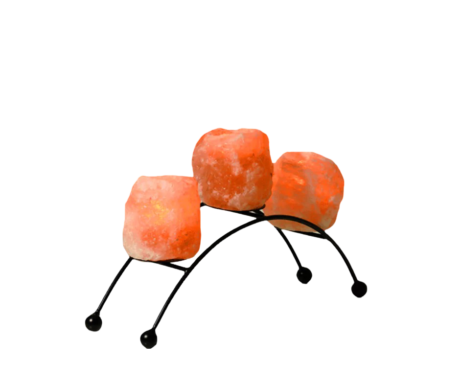 3 Natural Candle Holder With Iron Stand
