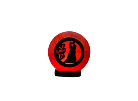 3D Couple wooden Usb Salt Lamp