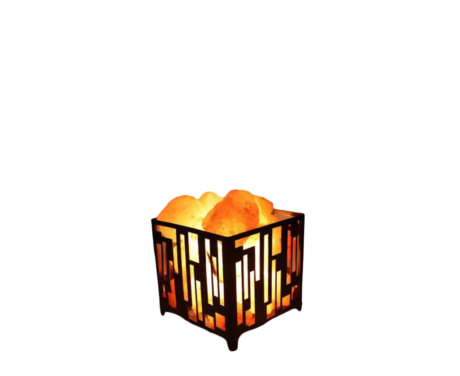 3D Wooden Cut Salt Lamp
