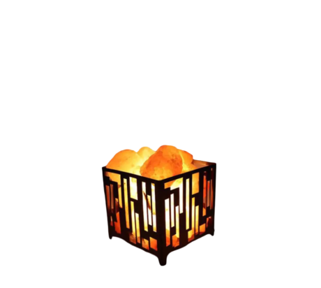 3D Wooden Cut Salt Lamp