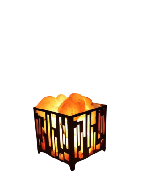3D Wooden Cut Salt Lamp