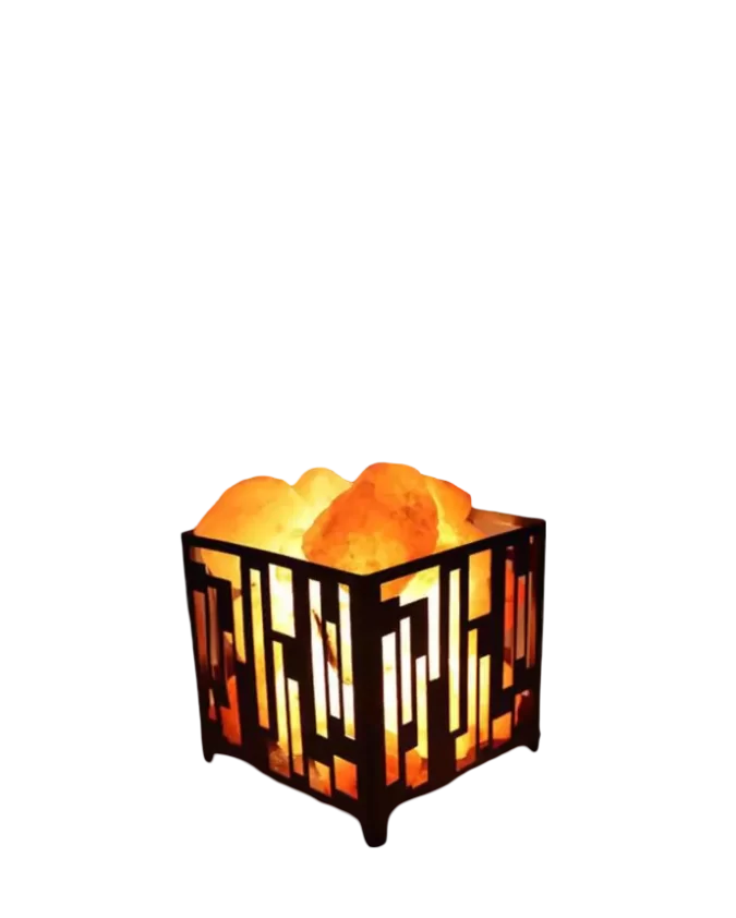 3D Wooden Cut Salt Lamp