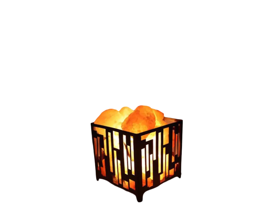 3D Wooden Cut Salt Lamp