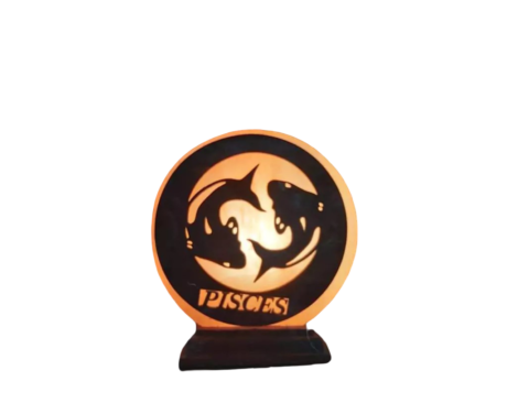 3D Wooden Pisces Salt Lamp