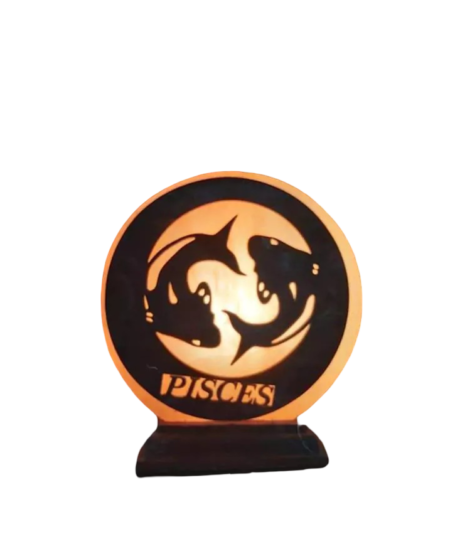 3D Wooden Pisces Salt Lamp