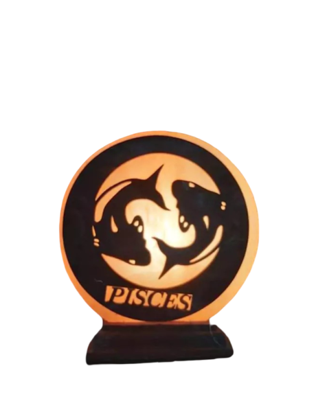 3D Wooden Pisces Salt Lamp
