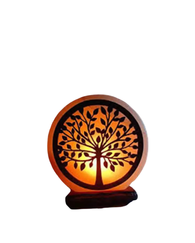 3D Wooden Tree Salt Lamp