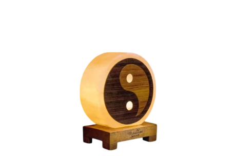 3D Wooden Ying Yang Salt Lamp