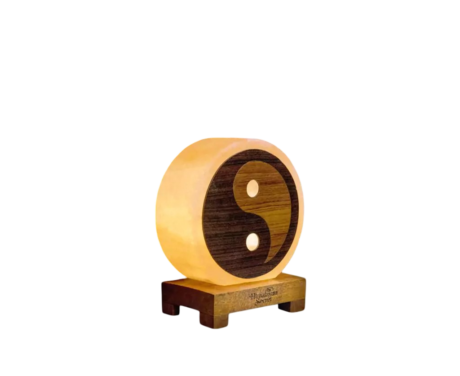 3D Wooden Ying Yang Salt Lamp