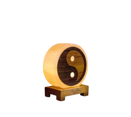 3D Wooden Ying Yang Salt Lamp