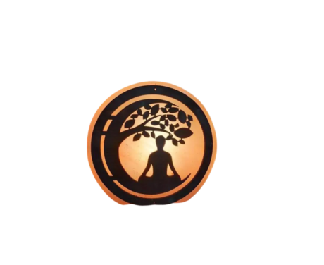 3D Wooden Yoga Salt Lamp