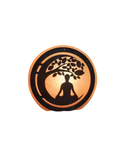 3D Wooden Yoga Salt Lamp