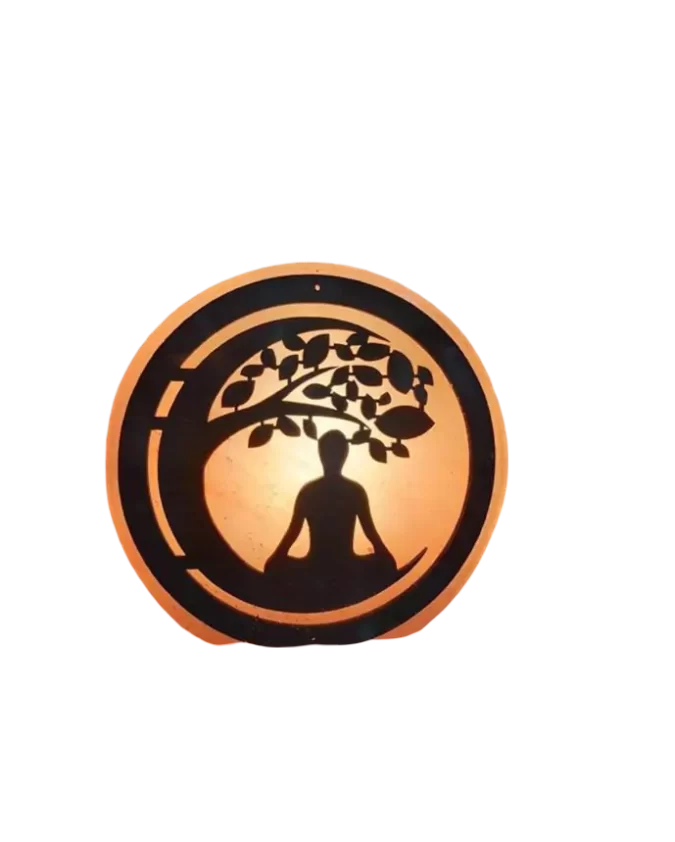 3D Wooden Yoga Salt Lamp