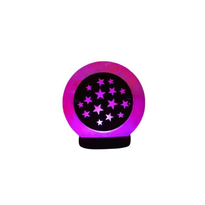 3D stars wooden Usb Salt Lamp