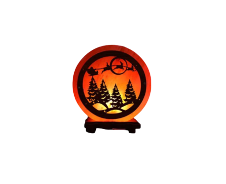 Christmas Wooden Salt Lamp
