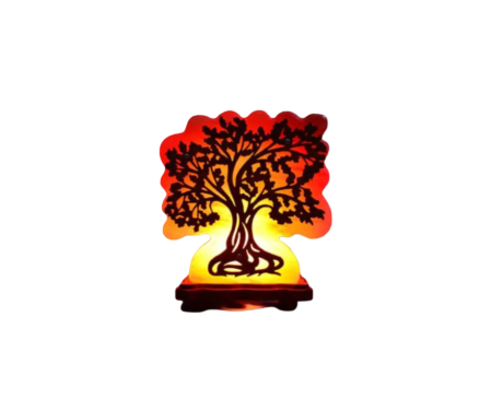 3d Frame Tree Wooden Salt Lamp