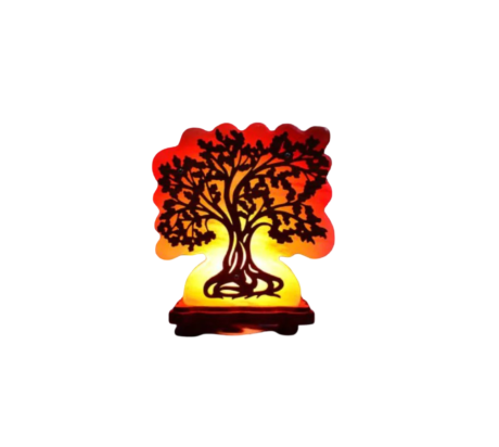 3d Frame Tree Wooden Salt Lamp