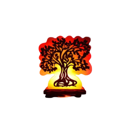 3d Frame Tree Wooden Salt Lamp