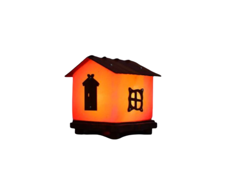3d House Wooden Salt Lamp