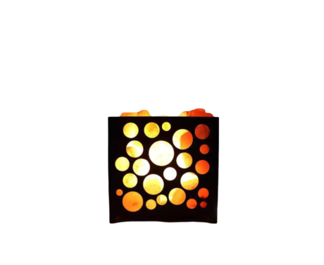 Bubble Iron Basket Salt Lamp