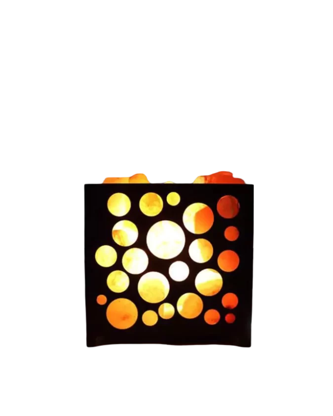 Bubble Iron Basket Salt Lamp