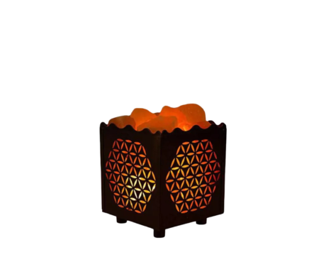 Chinese Style Iron Basket Salt Lamp