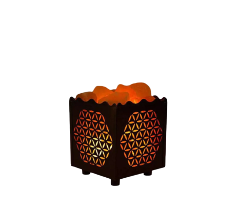 Chinese Style Iron Basket Salt Lamp