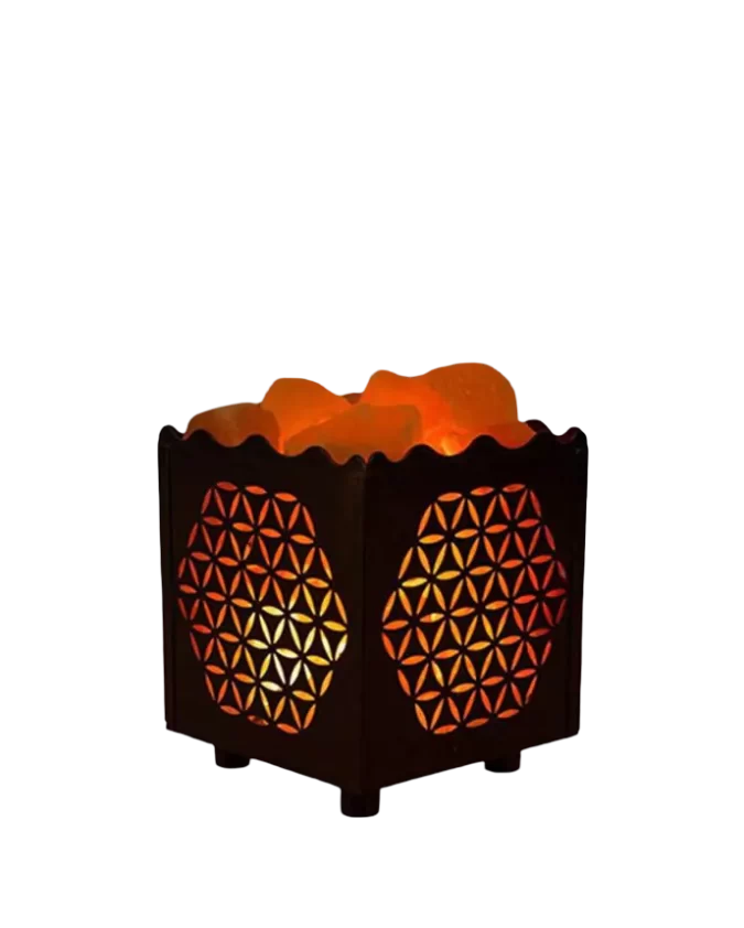Chinese Style Iron Basket Salt Lamp