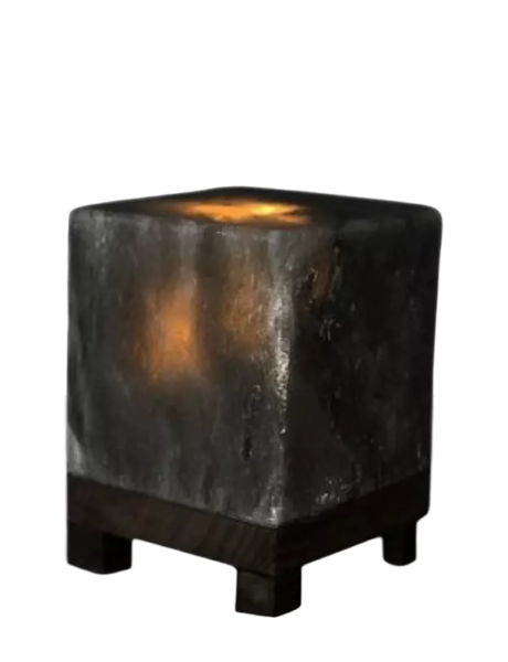 Cube Grey Salt Lamp