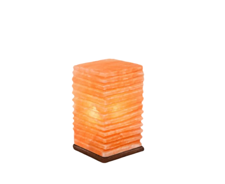 Cylinder Lined Salt Lamp