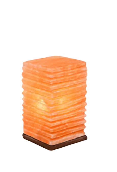 Cylinder Lined Salt Lamp