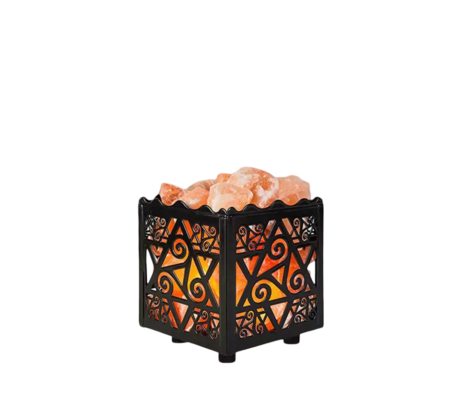 Elegant Iron Basket Salt Lamp
